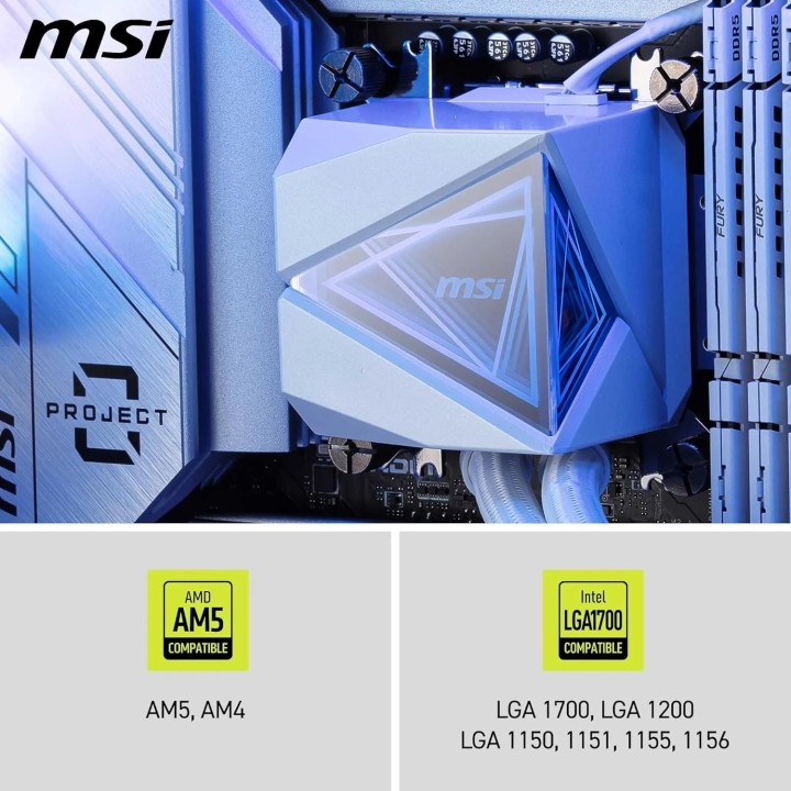 MSI MAG CoreLiquid I240 White, CPU Liquid Cooling, AIO