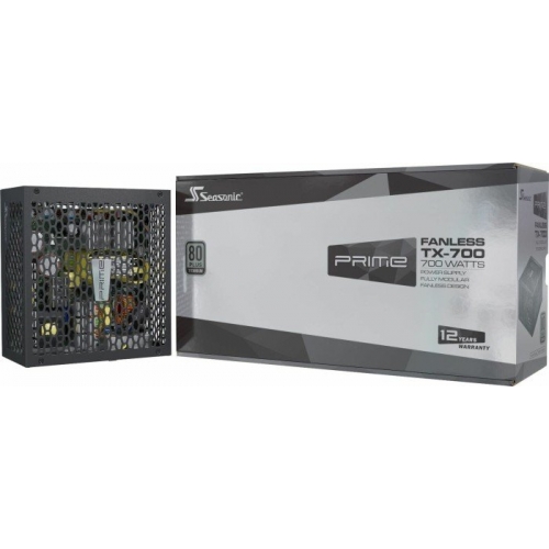 Seasonic Prime Fanless TX, Power Supply, 80 PLUS Titanium, Modular - 700 Watt - 1