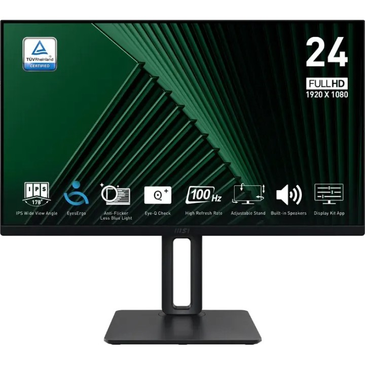 MSI Pro MP245PG, 23.8" IPS, 100Hz, FHD, Pivot, DP, HDMI