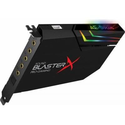 Creative Sound BlasterX AE-5 Plus Hi-Res Gaming Sound Card / DAC - RGB, PCIe - 3