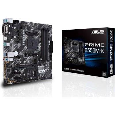 ASUS Prime B550M-K, AMD B550 Mainboard - Socket AM4 - 1