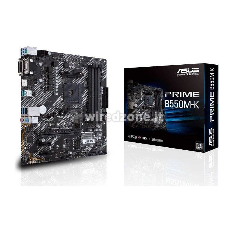 ASUS Prime B550M-K, AMD B550 Mainboard - Socket AM4 - 1