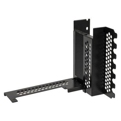 CableMod Vertical Graphics Card Holder With PCIe x16 Riser Cable, 2x DisplayPort - Black - 2