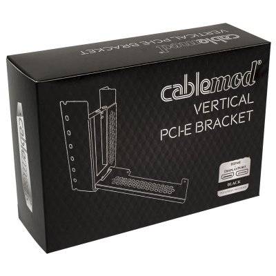 CableMod Vertical Graphics Card Holder With PCIe x16 Riser Cable, 1x DisplayPort, 1x HDMI - Black - 7