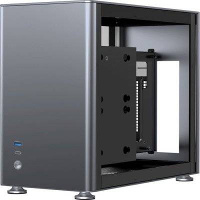 Jonsbo A4 Mini-ITX Case, Tempered Glass - Grey - 5