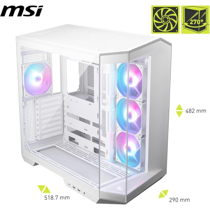MSI MAG Pano 100R PZ, Mid-Tower, White
