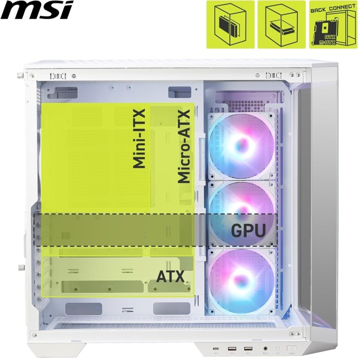 MSI MAG Pano 100R PZ, Mid-Tower, White