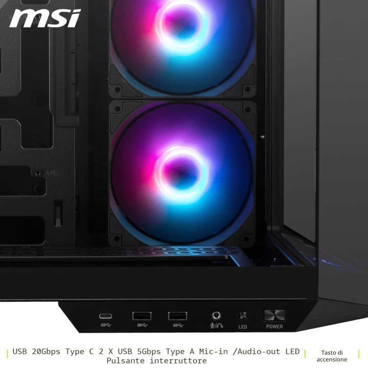 MSI MAG Pano 100R PZ, Mid-Tower, Black