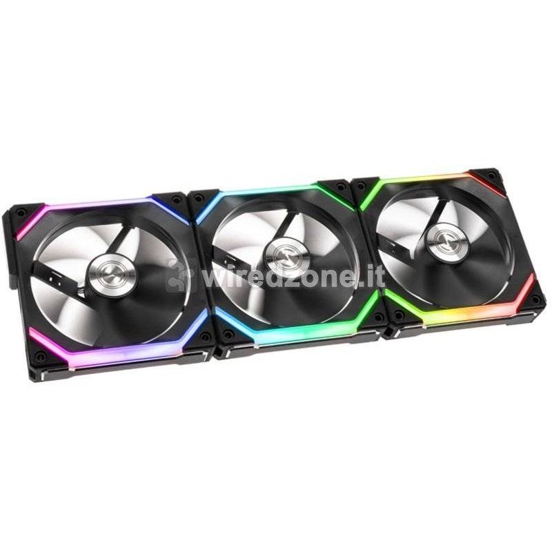 Lian Li UNI FAN SL120 RGB PWM Fan Black, 3x Pack + Controller - 120 mm - 1