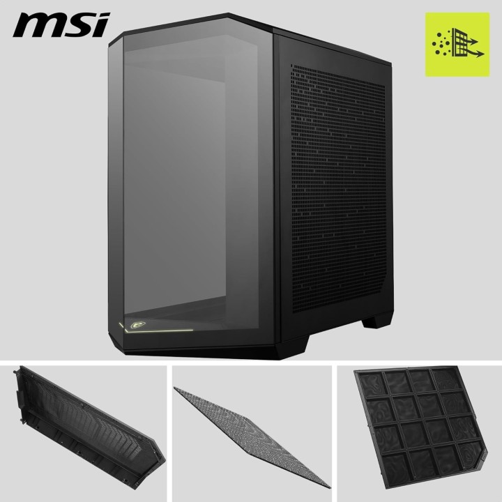 MSI MAG Pano 100R PZ, Mid-Tower, Black