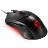 MSI Clutch GM08 Wired Optical Mouse Gaming, 4200 DPI, LED Red - Black - 3