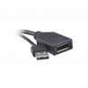 Akasa HDMI To DisplayPort, Adapater Cable - Black - 3