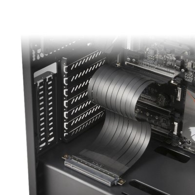 Akasa Riser Black XL, Premium PCIe 3.0 x16 Riser Cable, 100cm - Black - 6