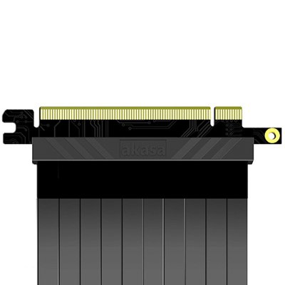 Akasa Riser Black X3, Premium PCIe 3.0 x16 Riser Cable, 30cm - Black - 3