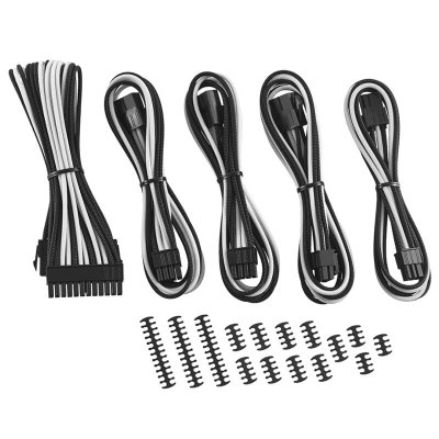 CableMod Classic ModMesh Cable Extension Kit - 8+6 Series - Black/White - 1