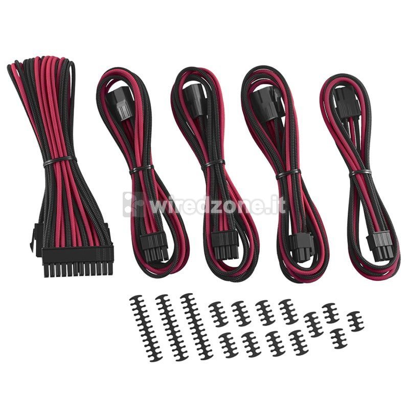 CableMod Classic ModMesh Cable Extension Kit - 8+6 Series - Black/Red - 1