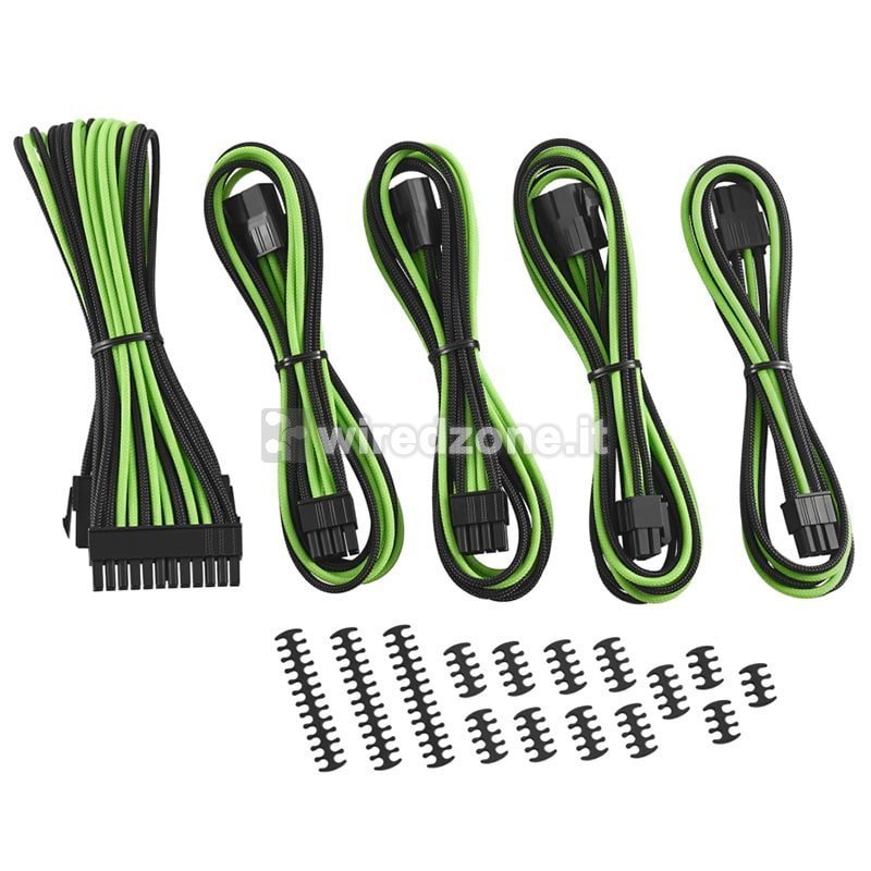 CableMod Classic ModMesh Cable Extension Kit - 8+6 Series - Black/Green - 1