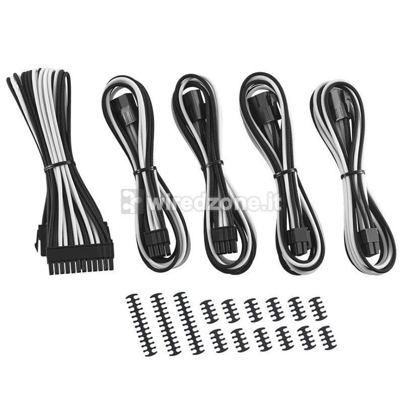 CableMod Classic ModMesh Cable Extension Kit - 8+8 Series - Black/White - 1