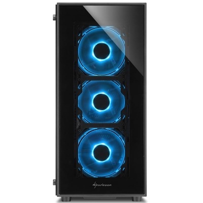 Sharkoon TG5 Blue LED, Mid-Tower, Tempered Glass - Black - 2