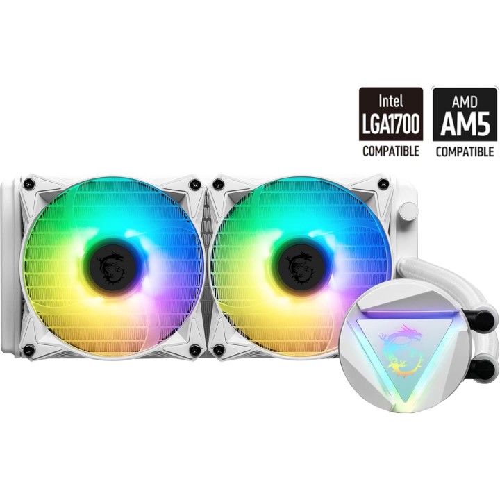 MSI MAG CoreLiquid 240R V2 White, CPU Liquid Cooling, AIO
