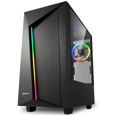 Sharkoon REV100, Mid-Tower, Tempered Glass, Black - 1
