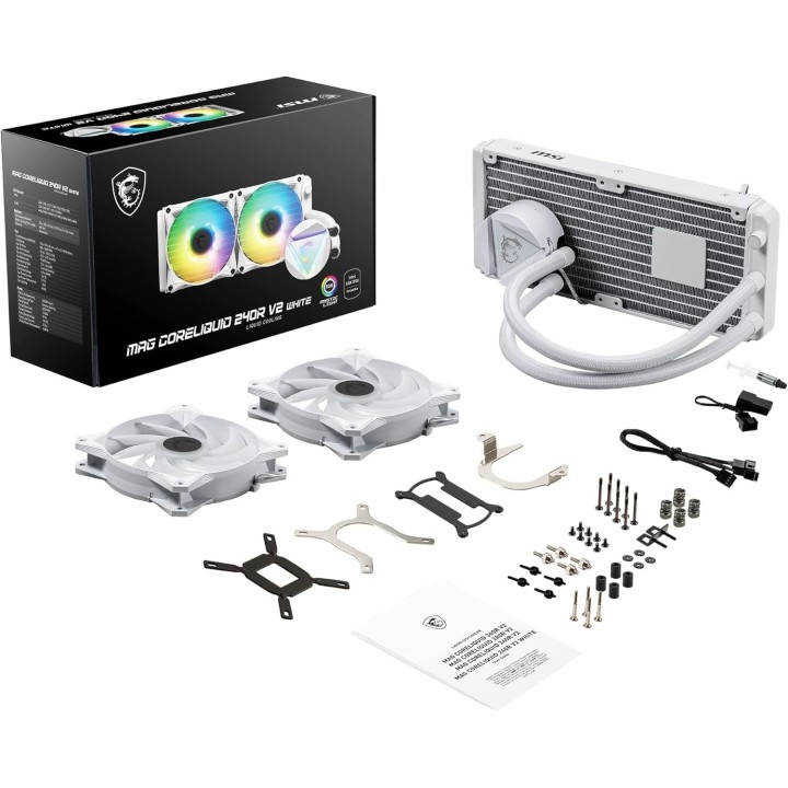 MSI MAG CoreLiquid 240R V2 White, CPU Liquid Cooling, AIO