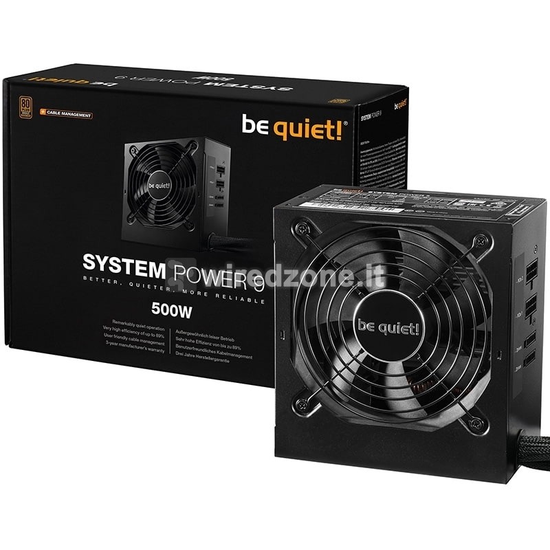 be quiet! System Power 9 CM, Power Supply, 80 PLUS Bronze - 500 Watt - 1