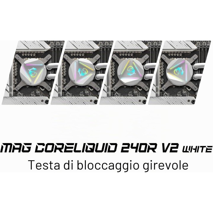 MSI MAG CoreLiquid 240R V2 White, CPU Liquid Cooling, AIO
