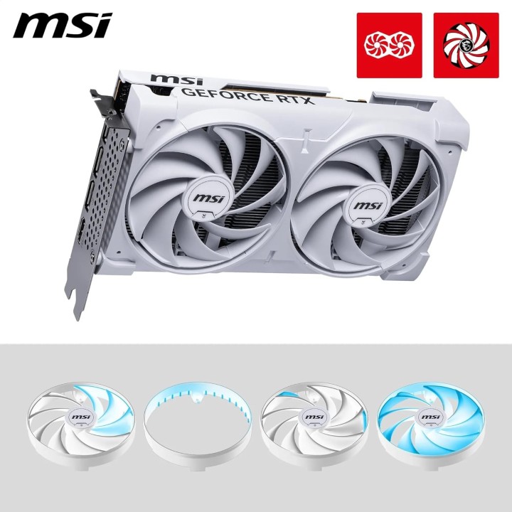 MSI GeForce RTX 5060, Ventus 2X OC White, 8GB GDDR7