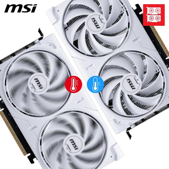 MSI GeForce RTX 5060, Ventus 2X OC White, 8GB GDDR7