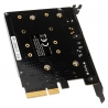 Akasa M.2 PCI-E SATA RGB LED Adapter Card - 3