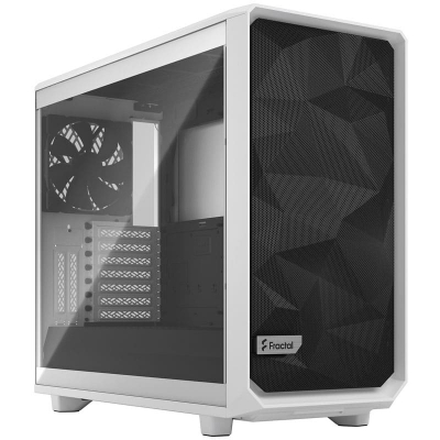 Fractal Design Meshify 2 White TG Clear Tint Mid-Tower, Side Glass - White - 1