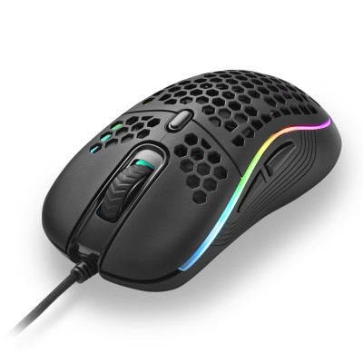 Sharkoon LIGHT2-S, Optical Gaming Mouse RGB - Black - 3