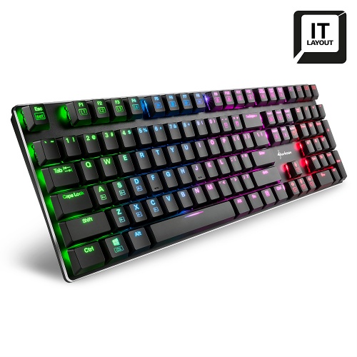 Sharkoon PureWriter RGB, Mechanical Gaming Keyboard, Blue Kailh - Layout IT - 1
