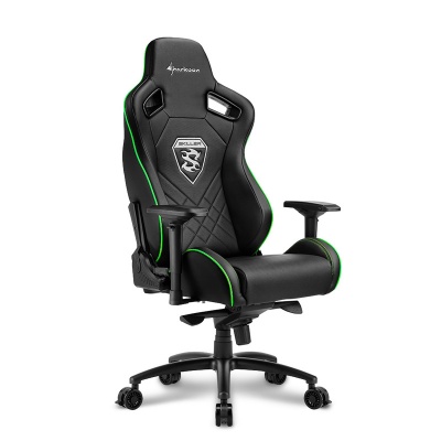 Sharkoon SKILLER SGS4 Gaming Chair - Black / Green - 2