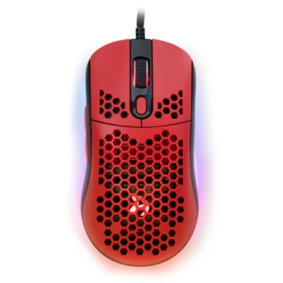 Arozzi Favo Ultra Light Gaming Mouse - Black / Red - 1