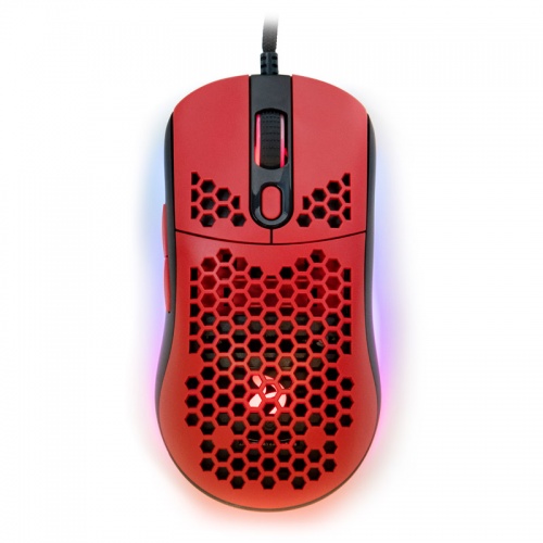 Arozzi Favo Ultra Light Gaming Mouse - Black / Red - 1