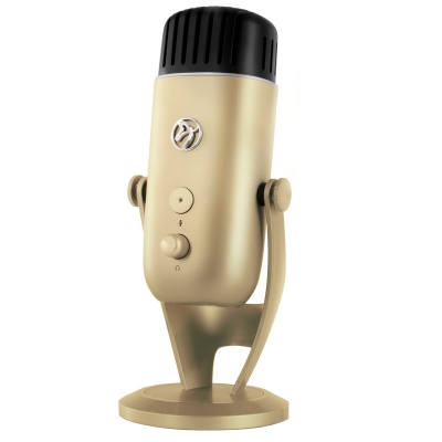 Arozzi Colonna Table Microphone, USB - Gold - 1
