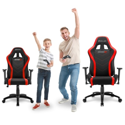 Sharkoon SKILLER SGS2 Jr. Gaming Chair, Red - 3