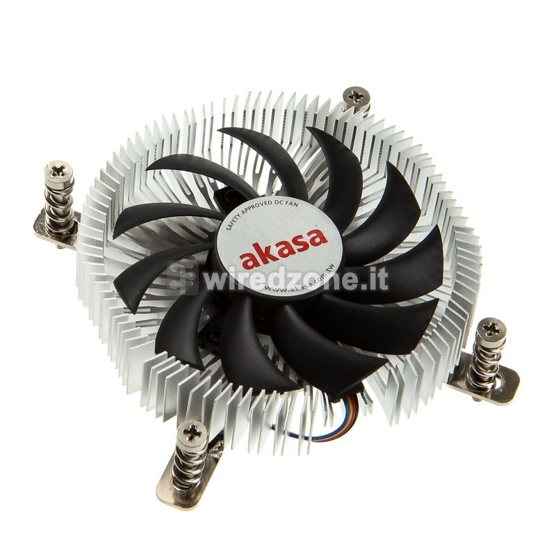 Akasa AK-CC7129BP01 Low Profile Cooling Device For CPU - 74mm - 1