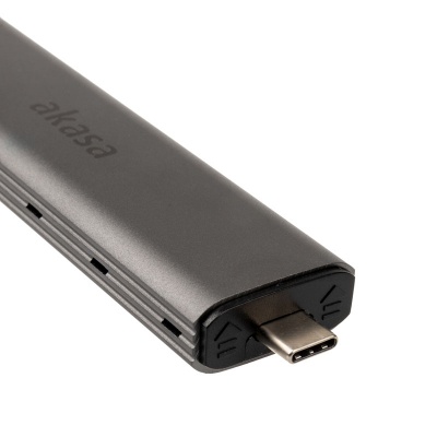 Akasa External M.2 NVMe Case, USB 3.1, Aluminium - Black - 3