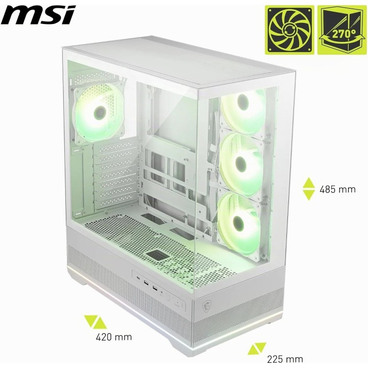 MSI MAG Pano 110R PZ, Mid-Tower, White