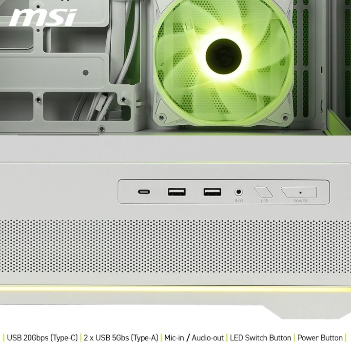 MSI MAG Pano 110R PZ, Mid-Tower, White