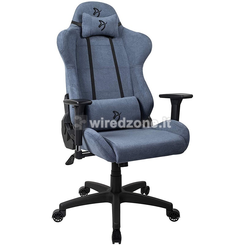 Arozzi Torretta Gaming Chair, Soft Fabric - Blue - 1