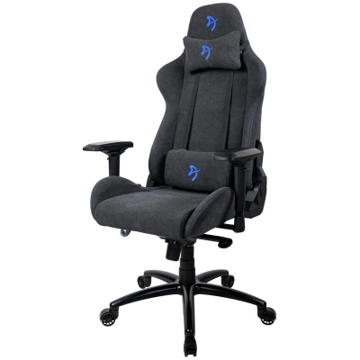 Arozzi Verona Signature Gaming Chair, Soft Fabric - Anthracite / Blue - 3