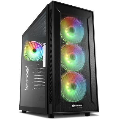 Sharkoon TG6M RGB Mid-Tower, Side Glass - Black - 1