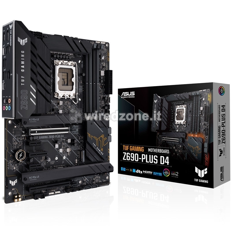ASUS TUF GAMING Z690-PLUS D4, Intel Z690 Mainboard - Socket 1700 - 1
