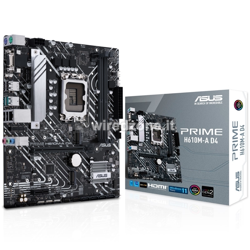 ASUS Prime H610M-A D4, Intel H610 Mainboard - Socket 1700 - 1