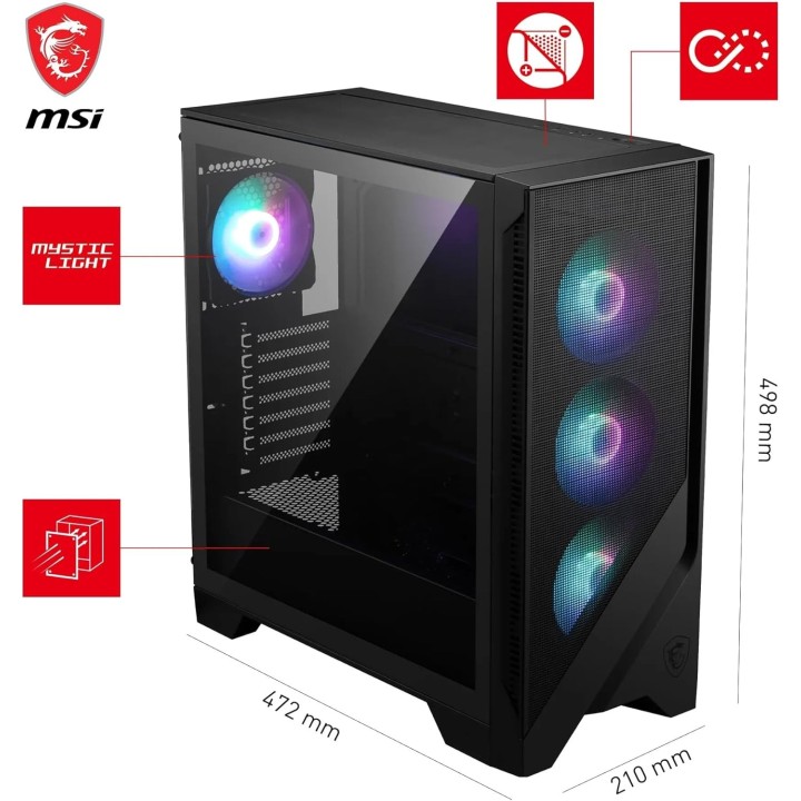 MSI MAG Forge 320R Airflow, Mid-Tower, Black