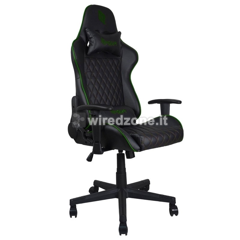 Noua Kui K7 Gaming Chair - Black / Green - 1